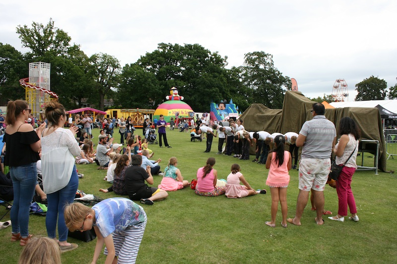 The Urban Playground Team at Party in the Park 2016 with Rotate taking a bow